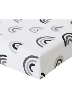 Snuz Pack of 2 Crib Fitted Sheets, Design Ed To Fit Pod Bedside Cribs, 100% Cotton, Infant And Baby, Patternmono Rainbow, Fitted Sheet Size - 44 X 80Cm  - Image 4