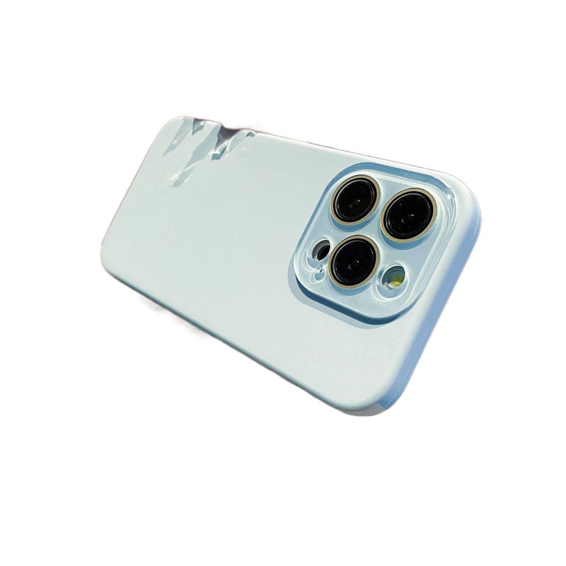 iPhone 13 TPU Scratch Resistant Protective with Liquid Silicone and Lens Protector in Antique White finish - Image 4