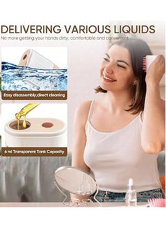 JoyousSto 2 in 1 Electric Scalp Massager and Hair Oil Applicator, Hair Massager Scalp Applicator Brush for Hair Treatment, Growth Medicine Essential Oil Serum, Fillable Brush, Dandruff Exfoliator Treatment  - Image 4