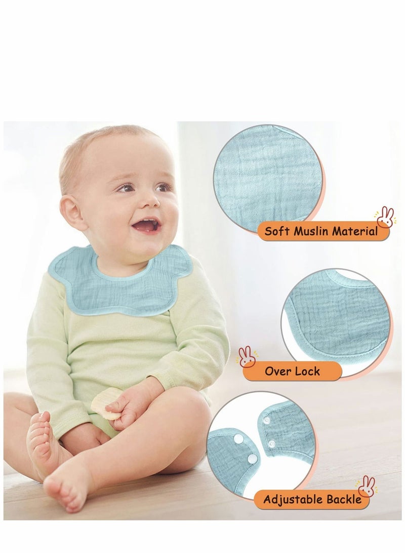 6 Packs Baby Bibs Waterproof Bandana Drool Bib For Toddler Boys Girl 0-6 Years - Image 3