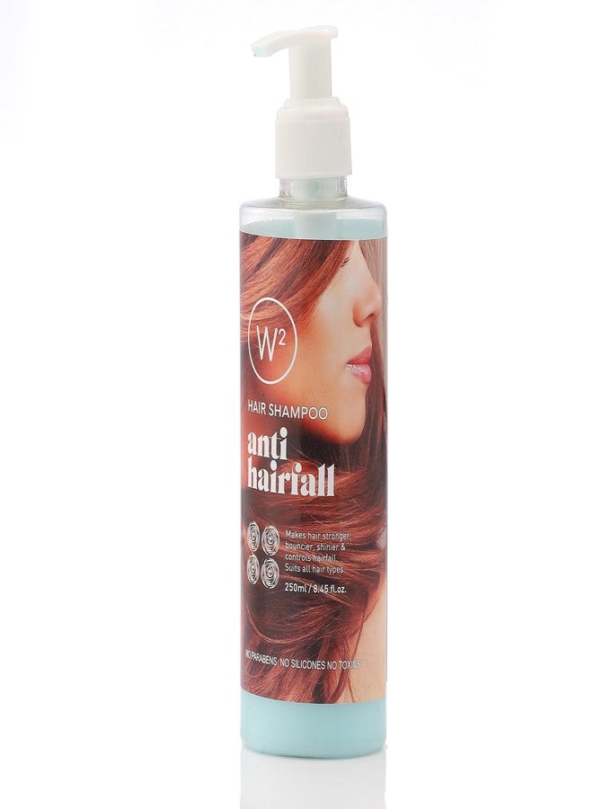 W2 Anti Hairfall Shampoo For Hair Fall Control & Repair Damage Hair | UV Protection, Nourishes Scalp & Conditions Hair | For All Hair Types - Mild Daily Anti Hair Fall Shampoo For Men & Women | Paraben-Free | 250ml - Image 1