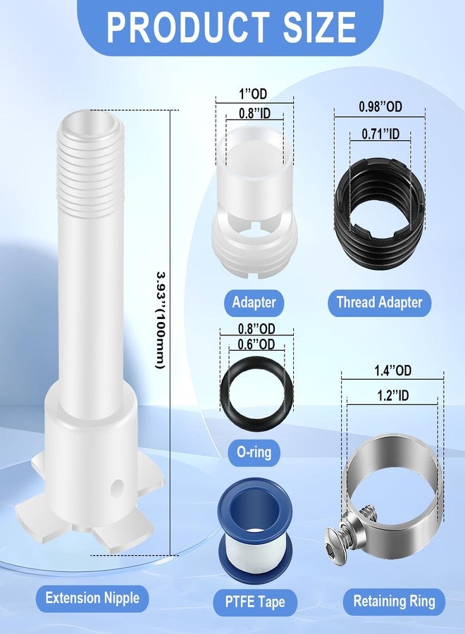 Dreyoo Four in One Tub Adapter, Bathtub Faucet Adapter Slip Fit for Copper, Universal Fits 1/2'' Copper Pipe, 1/2'' IPS and 3/4'' IPS, Tub Spout Diverter Repair Kit with Assembly Tool - Image 2