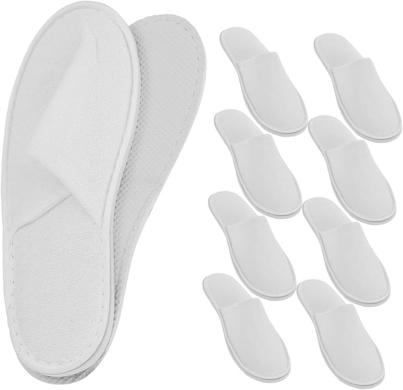 5 Pairs Disposable Hotel Slippers Non Slip Spa Slippers For Guests Travel Home And Beauty Salons - Image 1