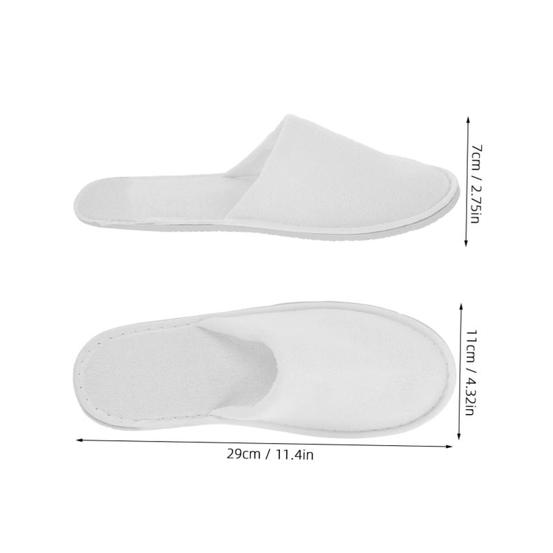 5 Pairs Disposable Hotel Slippers Non Slip Spa Slippers For Guests Travel Home And Beauty Salons - Image 3