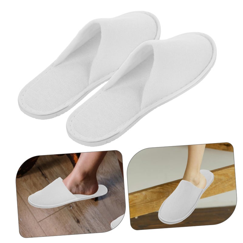 5 Pairs Disposable Hotel Slippers Non Slip Spa Slippers For Guests Travel Home And Beauty Salons - Image 4
