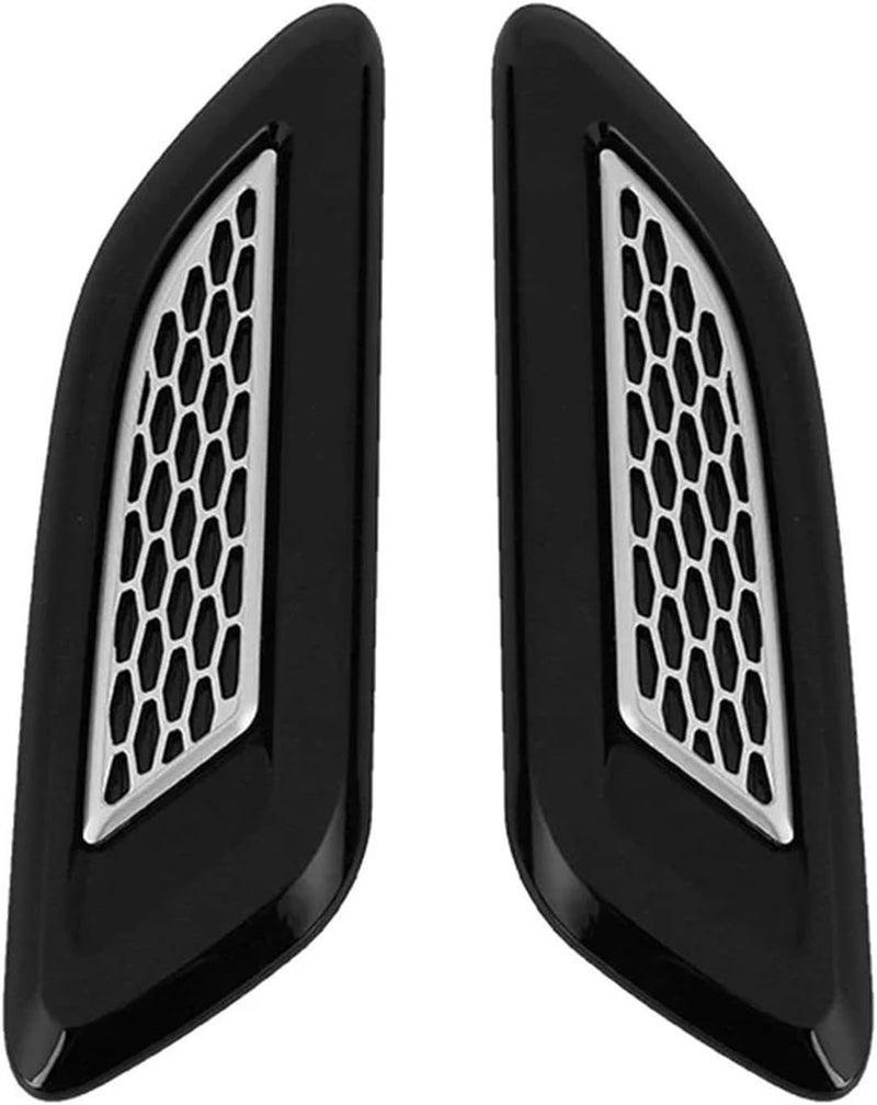 Car Hood Vent 2Pcs Universal Air Intake Inlet Bonnet Hoods Scoop Vents Sticker Decorative Cover Vent Scoop Decorative Intake Hood - Image 1