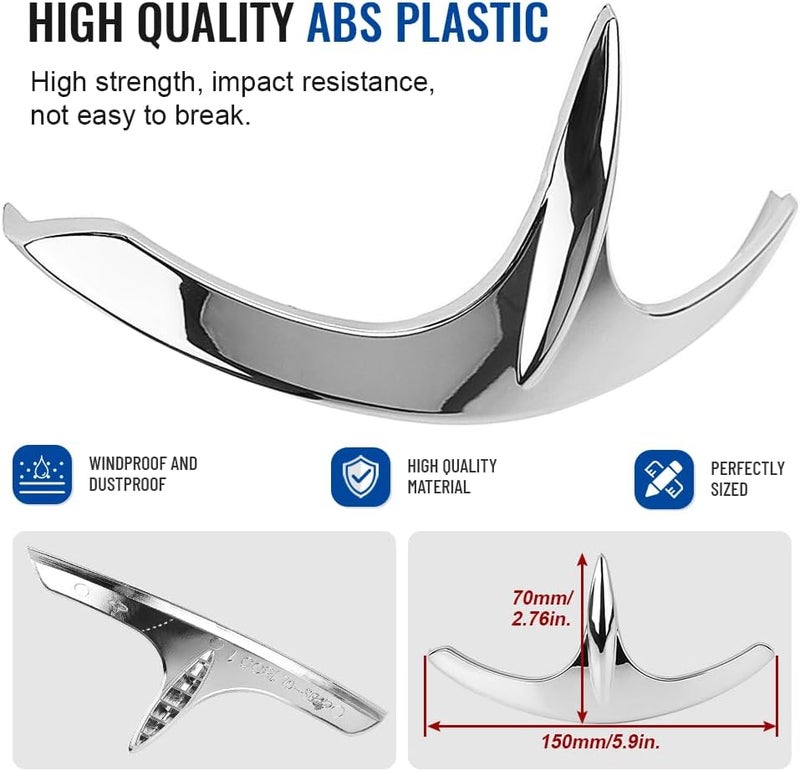 GZYF ABS Plastic Chrome Motorcycle Front Fender Fairing Tip Trim Decorative Accessories Fits for Honda Goldwing GL1800 2001-2017 / Goldwing F6B 2014-2017 / Valkyrie 2014-2017 - Image 3