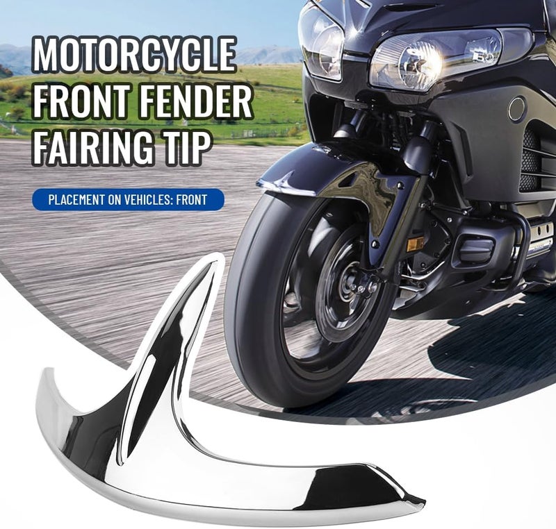 GZYF ABS Plastic Chrome Motorcycle Front Fender Fairing Tip Trim Decorative Accessories Fits for Honda Goldwing GL1800 2001-2017 / Goldwing F6B 2014-2017 / Valkyrie 2014-2017 - Image 2