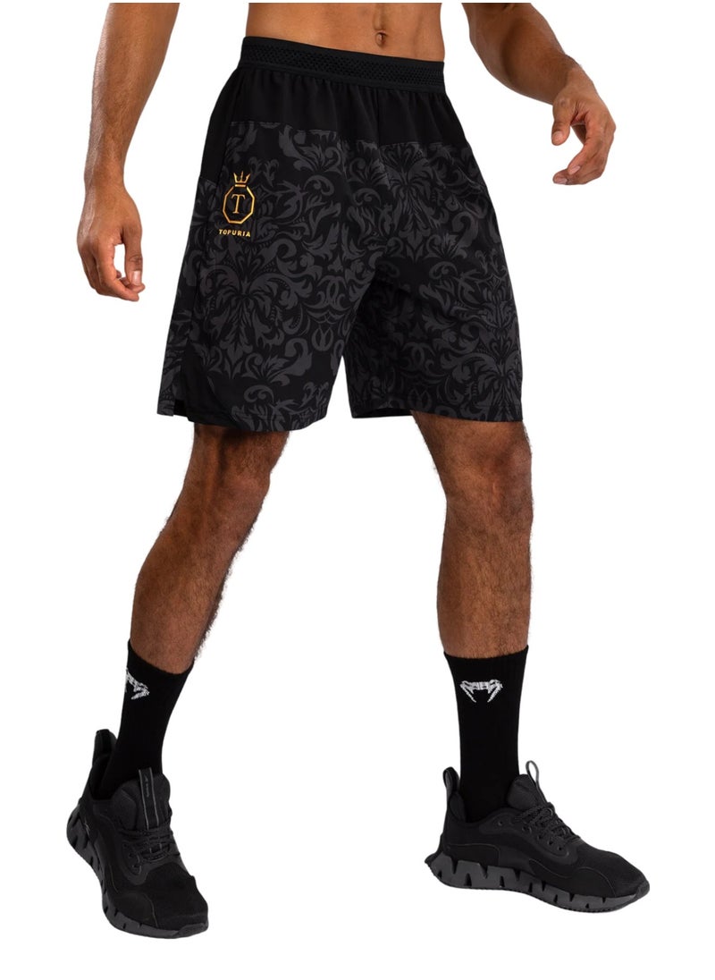 VENUM - Unmatched Topuria Edition Training Shorts Black/Gold - Image 1
