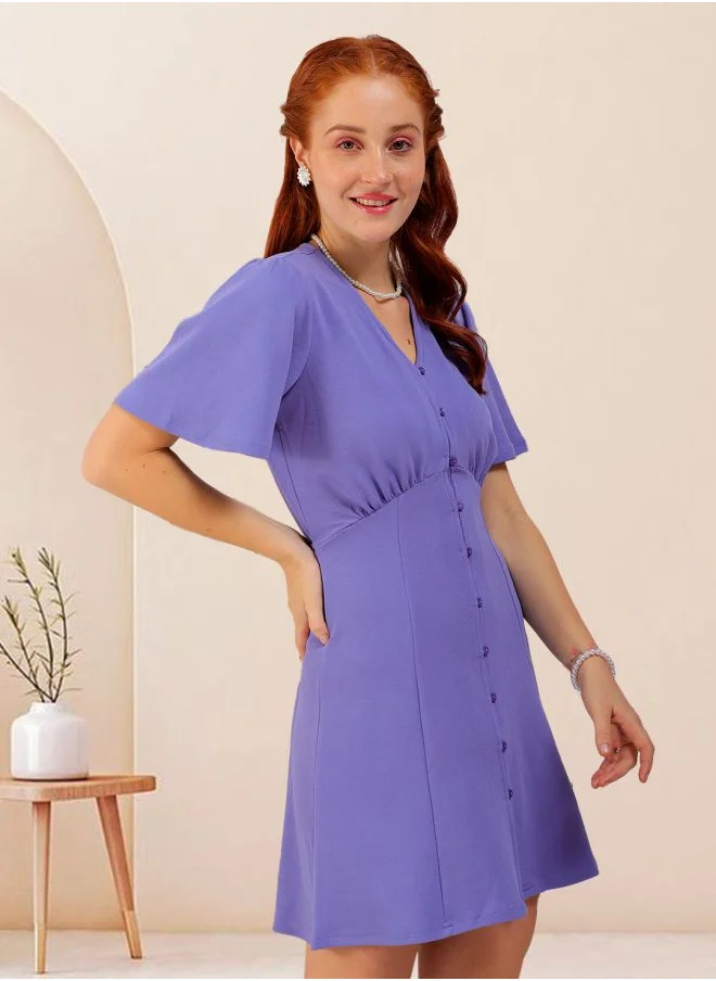 Freehand Women A-Line Casual Textured Shift Dress