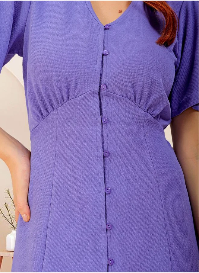 Freehand Women A-Line Casual Textured Shift Dress