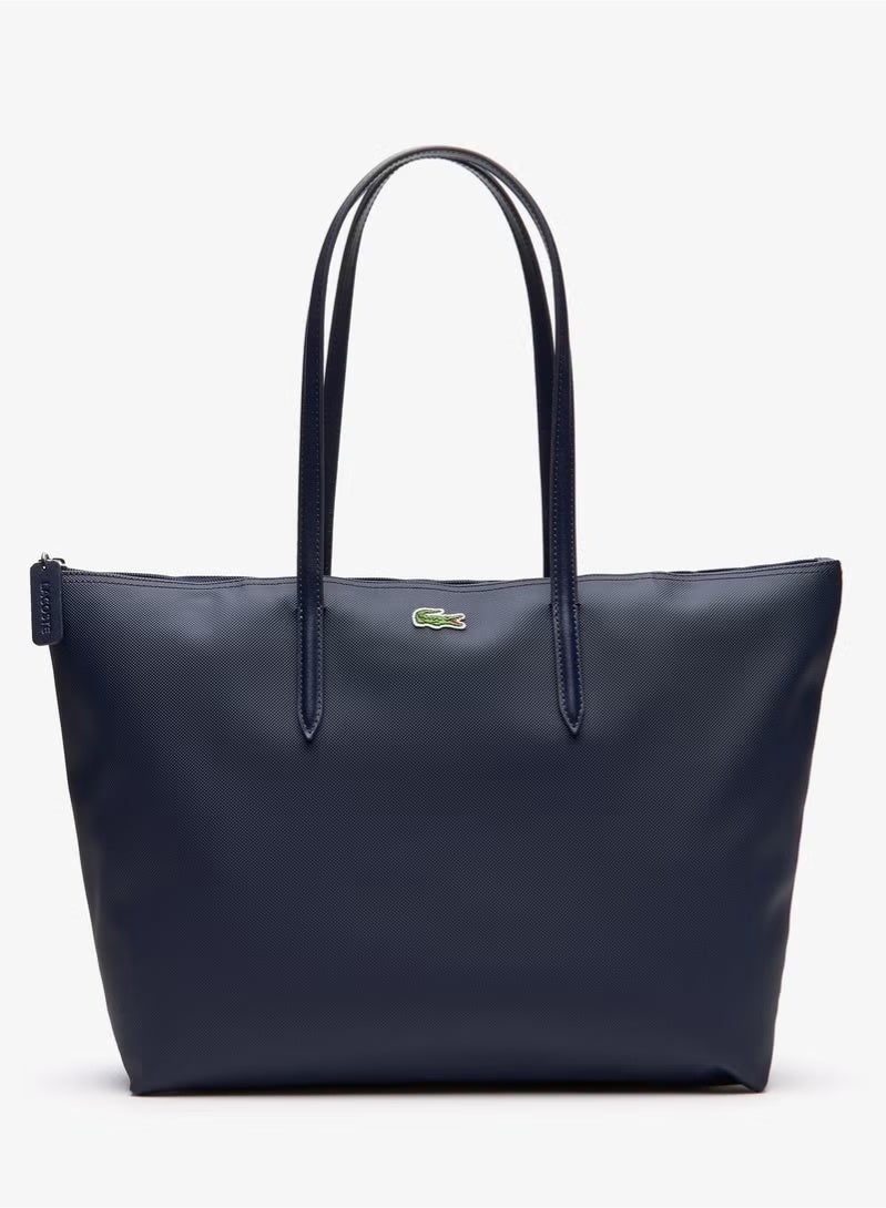 لاكوست النساء L12.12 مفهوم الأزياء متعددة الاستخدامات سعة كبيرة كبيرة حجم سحاب اليدوية حقيبة الكتف حقيبة توت كبيرة 35 سم * 30 سم * 14 سم - Image 1