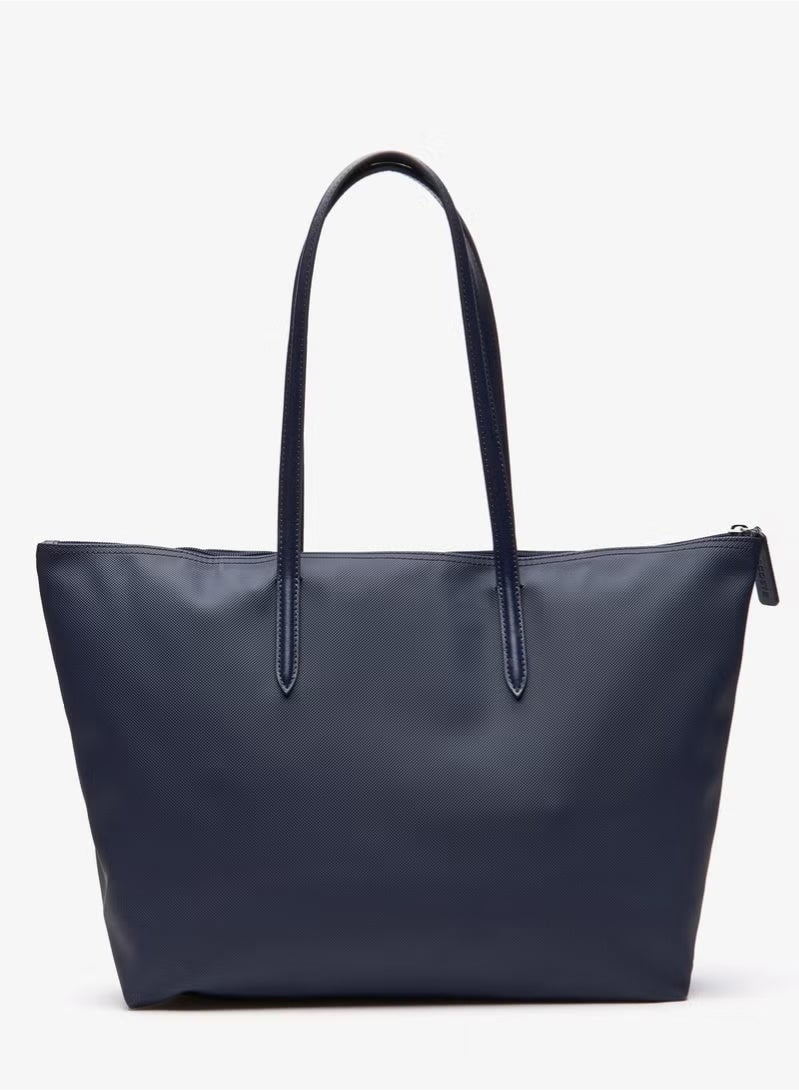 لاكوست النساء L12.12 مفهوم الأزياء متعددة الاستخدامات سعة كبيرة كبيرة حجم سحاب اليدوية حقيبة الكتف حقيبة توت كبيرة 35 سم * 30 سم * 14 سم - Image 3