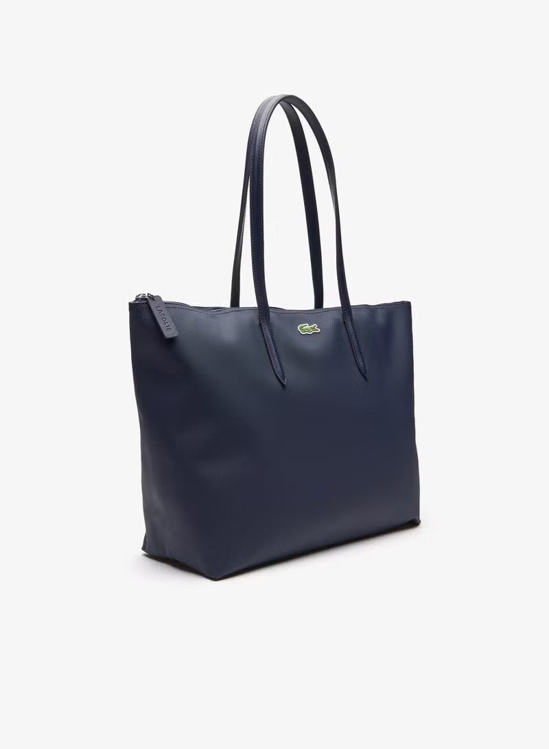 لاكوست النساء L12.12 مفهوم الأزياء متعددة الاستخدامات سعة كبيرة كبيرة حجم سحاب اليدوية حقيبة الكتف حقيبة توت كبيرة 35 سم * 30 سم * 14 سم - Image 4