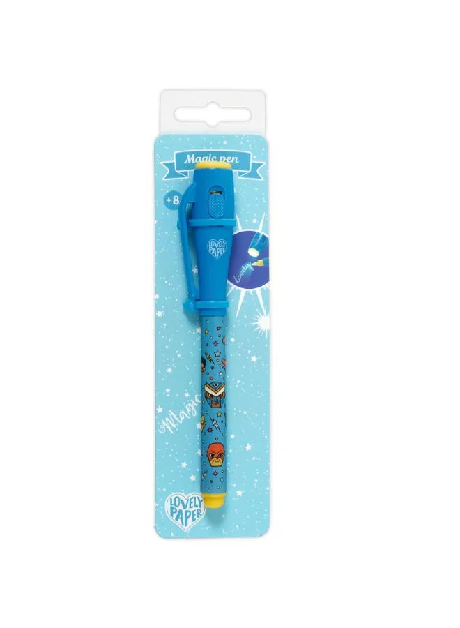 DJECO Djeco Ben Magic Pen, Invisible Ink Pen with UV Light Cap, Write Secret Messages, Batteries Included, Easy On/Off Button, Fun and Creative Magic Pen for Kids, Safe and Engaging Writing Activity