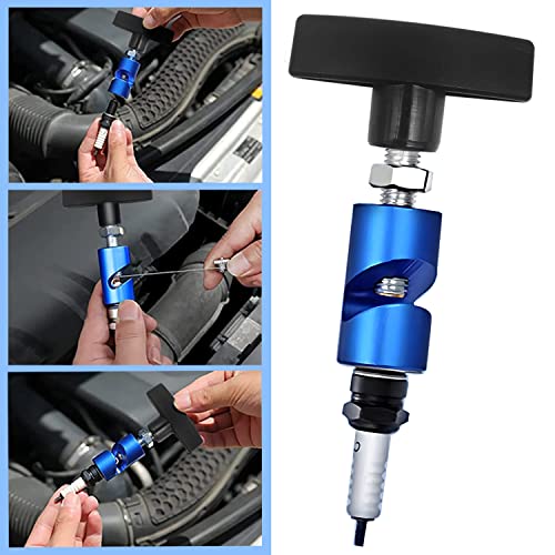 ZKTOOL Lift Support Clamp with Brass Core Protection, 2-in-1 Hood Strut & Spark Plug Caliper Tool, 14mm Spark Plug Gap Tool, Universal Car Hood Clamp - Image 3