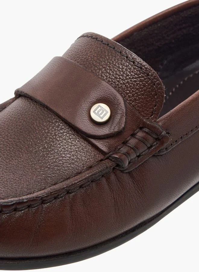 Mister Duchini Boys Master Textured Slip-On Moccasins