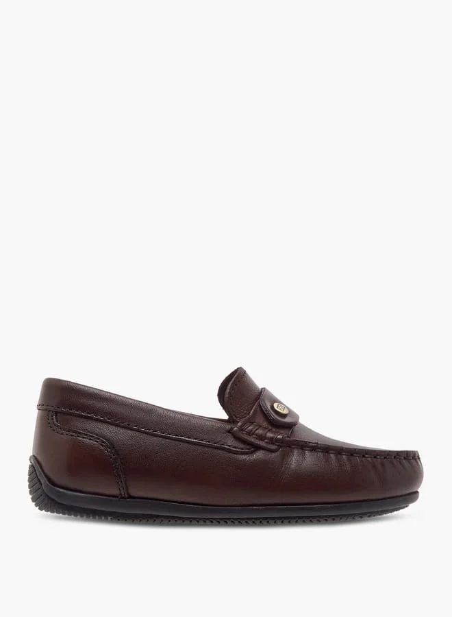 Mister Duchini Boys Master Textured Slip-On Moccasins
