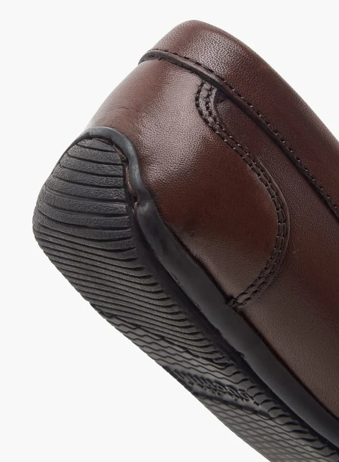 Mister Duchini Boys Master Textured Slip-On Moccasins