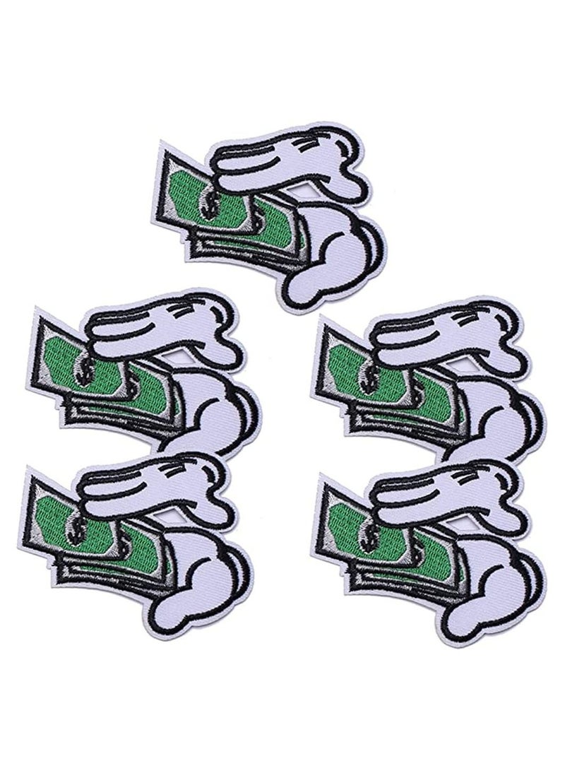 Y&D Embroidery Cloth Stickers 5 Pcs Embroidered DIY Sew on Iron Patches for Kids Clothing - Image 1