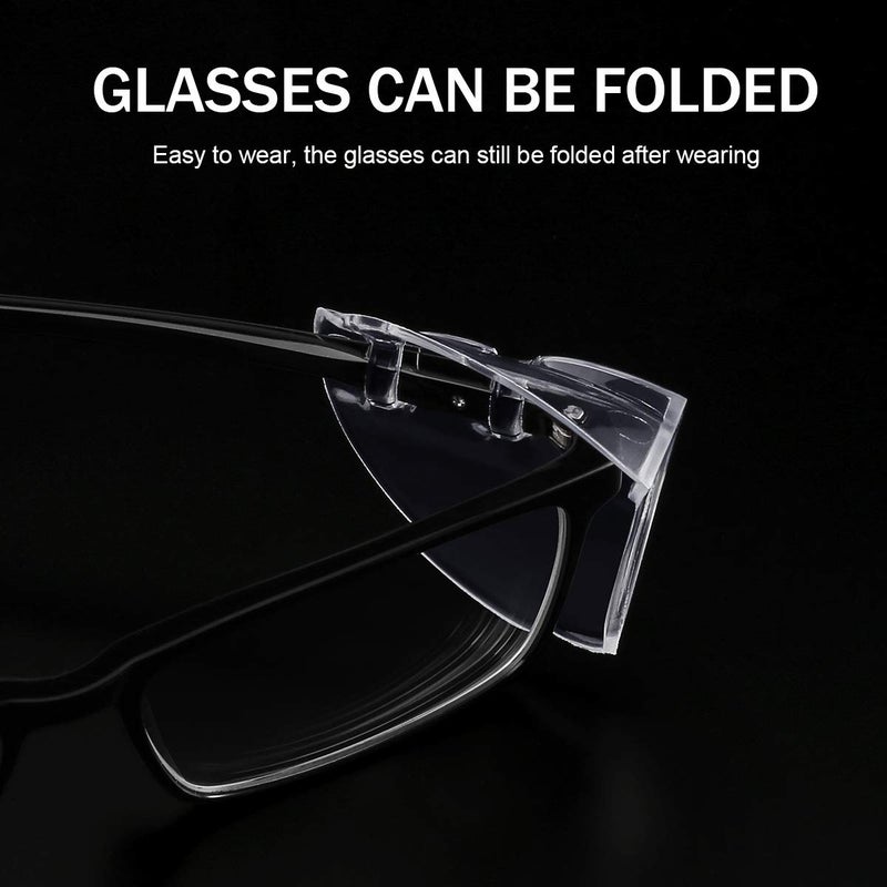 MELASA 6 Pairs Side Shields for Prescription Glasses, Safety Glasses Side Shields for Eye Protection, Slip on Side Shields for Eye Glasses, Fits Most Small to Large Eyeglasses - Image 5