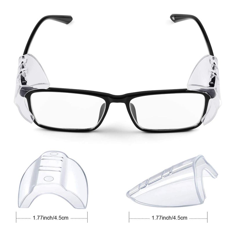 MELASA 6 Pairs Side Shields for Prescription Glasses, Safety Glasses Side Shields for Eye Protection, Slip on Side Shields for Eye Glasses, Fits Most Small to Large Eyeglasses - Image 3