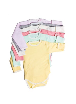 Bodysuit Cotton Sleeve 6 Pieces Multiple colors (Color may differ from pictures) - pzsku/Z7DC557A1CF64EEB943E5Z/45/_/1667894298/08c5431a-3b71-4b88-90ad-d81c023fd7fb