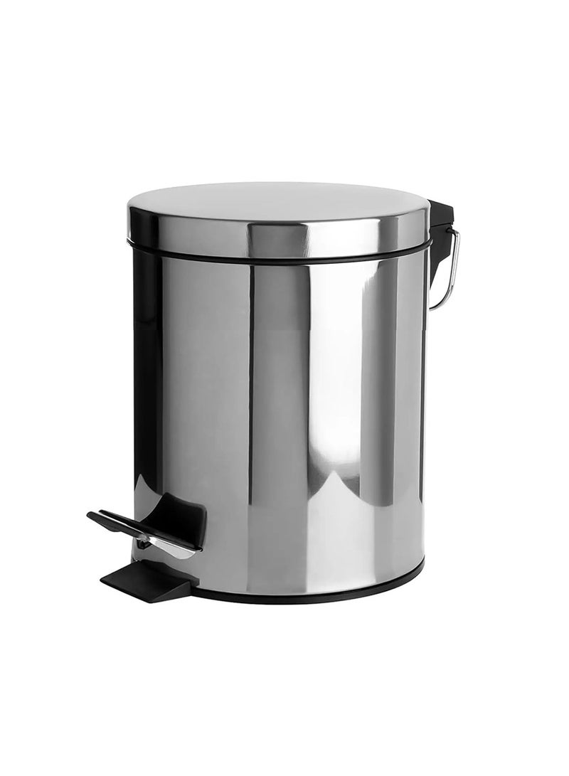 BLACKSTONE Stainless Steel Hands Free Pedal Bin 5L Soft Close Rust-Proof - Image 1