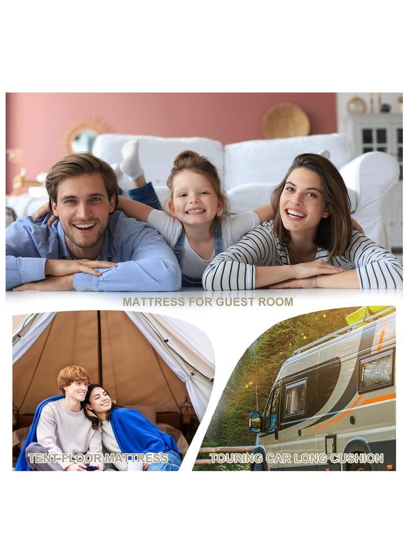Bukela Thick Japanese Futon Mattress, Floor Mattress, Extra Thick Folding Roll Up Bed Topper Mat, Foam Mattress, Foldable Bed, Sleeping Pad, Travel Lounger Resting Bed - Image 5