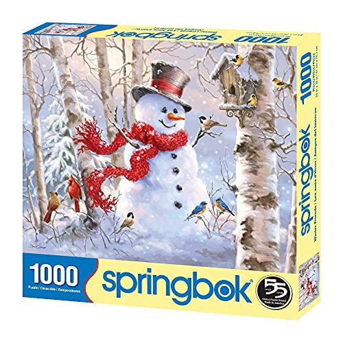 Springboks 1000 Piece Jigsaw Puzzle Winter Friends Made in USA - Image 5