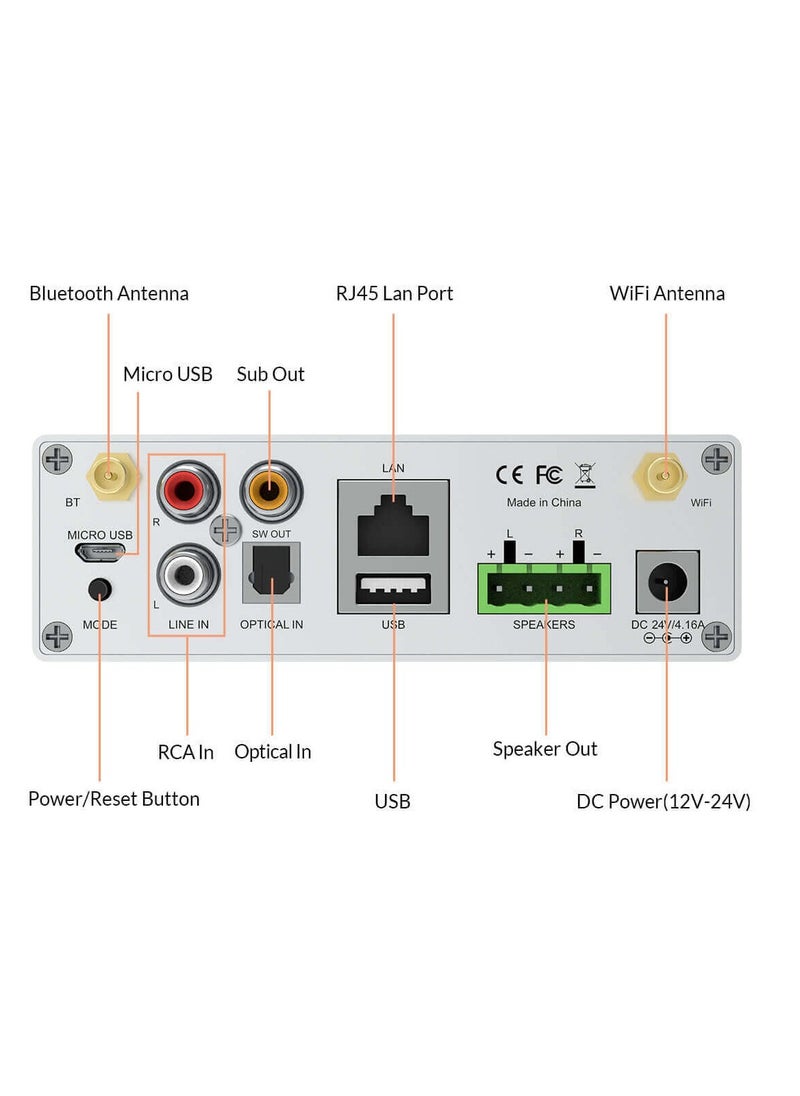 Arylic Arylic A50 50W x 2 Streaming Amplifier  - Image 4