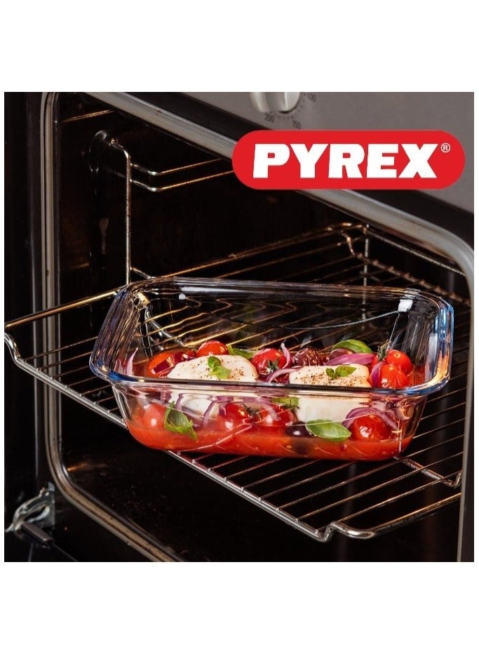 Pyrex Cook & Go Rectangular Dish with Leakproof Silicone Lid, 0.8L – Freezer-to-Oven Safe Blue 0.8Liters - Image 3