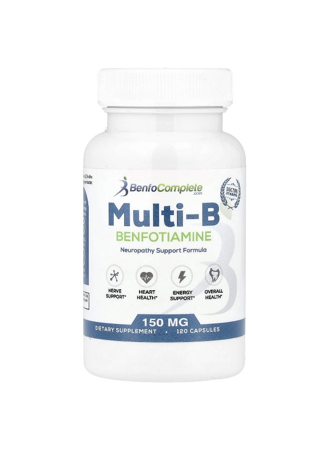 Benfotiamine, Inc. Benfotiamine Inc., Multi-B Benfotiamine Neuropathy Support Formula, 120 Capsules  - Image 1