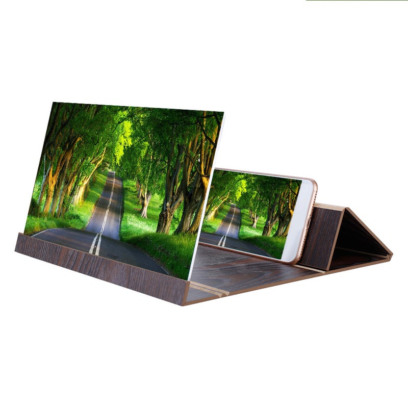 12" Lightweight Wood Phone Screen Amplifier Magnifier Eye Protection Display Holder Stand White - Image 5
