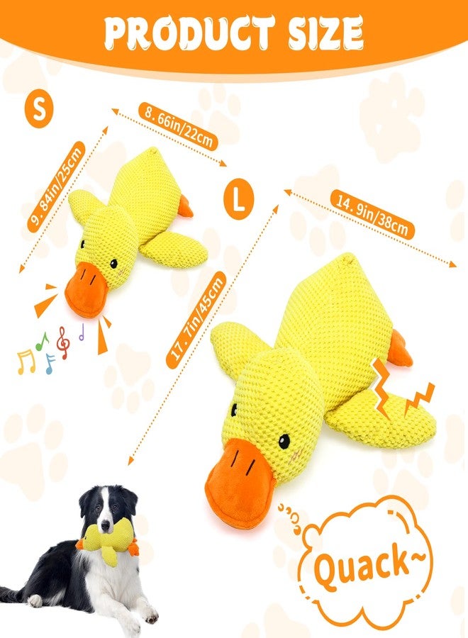 VOXGET Calming Duck Toy for Dogs, 2026 New Interactive Crinkle Toy with Quack Sound for Dogs Teeth, Soft Stuffed Plush Mellow Calming Duck Pillow for Puppy Keep Busy -Yellow, 9.8"x8.6"(S) - Image 5