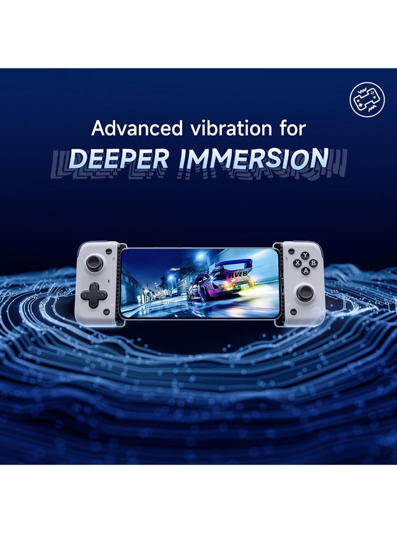 وحدة تحكم الألعاب المحمولة  M05، لسلسلة iPhone 15 (USB-C)، وحدة تحكم الألعاب لنظام Android، مع Hall Trigger، اهتزاز متقدم، التوصيل والتشغيل، بلوتوث (Type-C) - Image 2