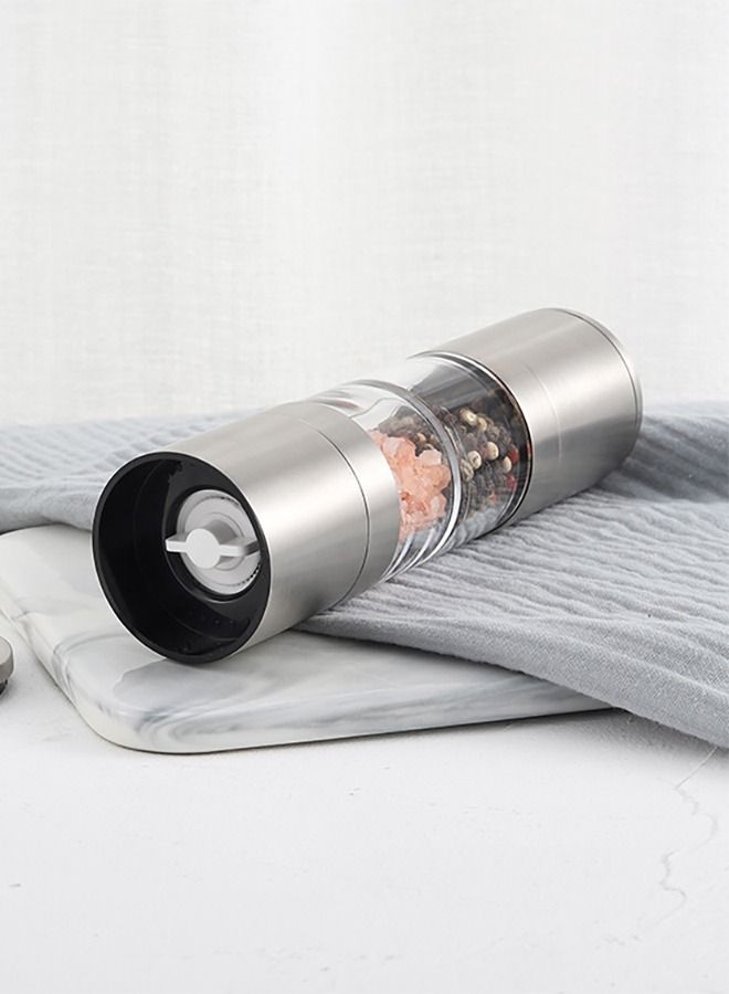 2-in-1 Salt and Pepper Grinder Set, electric Grinder Adjustable Grinding Thickness Suitable for Kitchen, Barbecue, Picnic