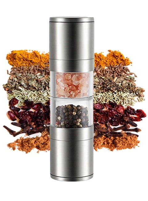 2-in-1 Salt and Pepper Grinder Set, electric Grinder Adjustable Grinding Thickness Suitable for Kitchen, Barbecue, Picnic