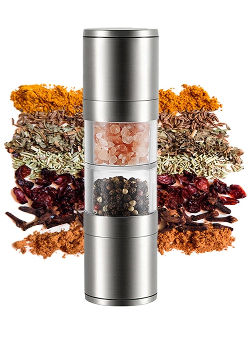 2-in-1 Salt and Pepper Grinder Set, electric Grinder Adjustable Grinding Thickness Suitable for Kitchen, Barbecue, Picnic