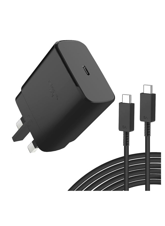 Qbest 45W PD Fast Wall Charger | USB-C to USB-C Cable (5A) Included | Super Fast Charging for Samsung & All USB-C Smart Devices | Sleek & Durable Design - Image 2
