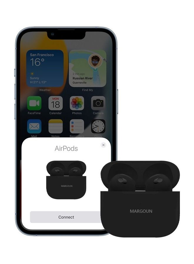 MARGOUN iPhone 14 Series Wireless Earbuds Bluetooth Headphones Noise Canceling Ear Buds Black - Image 2