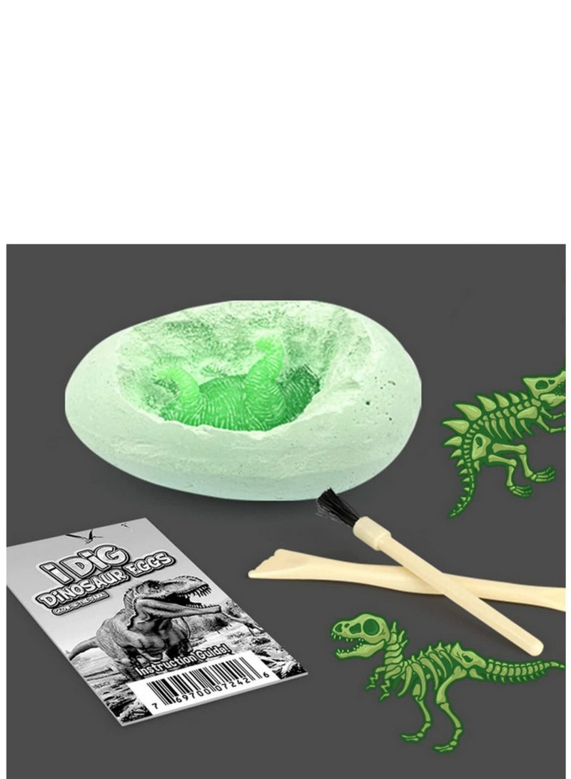 Night Glow Dinosaur Eggs 12 Dinosaur Excavation Kits - Image 2