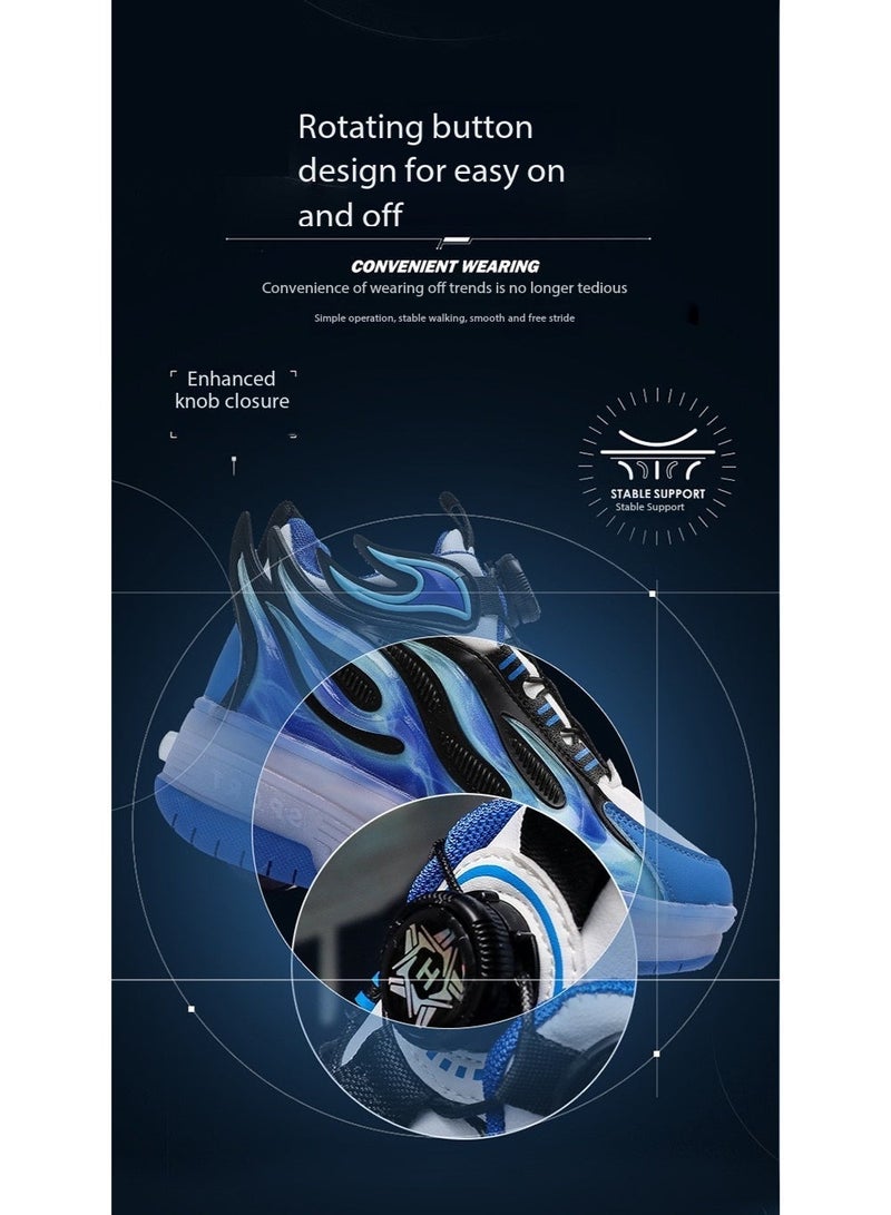 TNGames Roller Shoes Kids Black Red Flame LED Wheel Shoes Heelys Style - Perfect Birthday Gift（Sizes 30） - Image 5