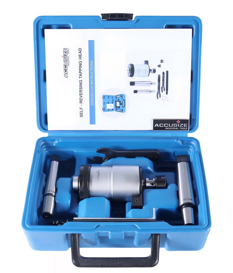 Accusize Industrial Tools - 0-1/4'' Self-Reversing Tapping Head with JT6 Jacobs Taper, Precision Depth Control, for Drill Press, 2600-4002 - Image 1