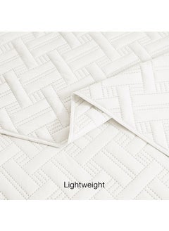 VAS COLLECTIONS VAS COLLECTIONS All Weather 3 Pcs 100 Cotton Ultrasonic 280tc Solid King Size Quilted Bed CoverBedsheet with 2 Pillow Case Luxurious Beige 90X100 Inches 254X228 cm  - Image 4