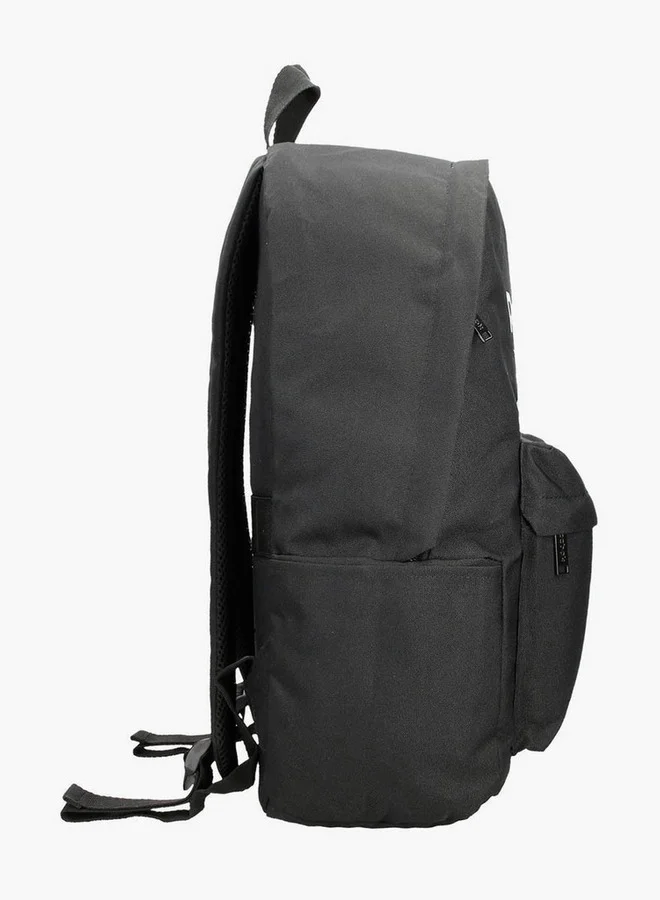 ريبوك Logo Print School Backpack with Adjustable Straps and Zip Closure - 38x19x43 cm
