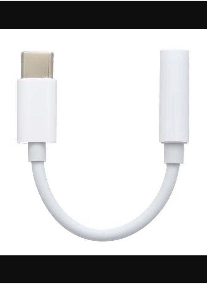 Generic USB C to 3.5mm Headphone Jack Adapter CM20 White  - Image 2