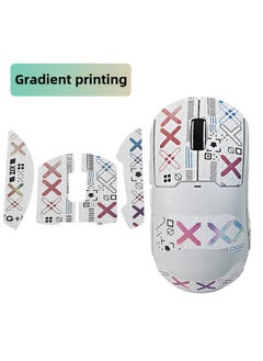 Applicable To MCHOSE Maicai A5 Mouse Anti-slip Stickers A5/Pro/max Stickers Sweat-absorbent Palm Mouse Protective Film-Color:[Half Pack] Gradient Color Print Collection [Free Cleaning Cotton]