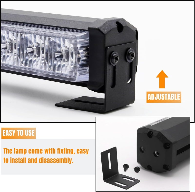 NWpangu 2 in 1 12V LED Emergency Warning Light Dash Strobe Lights with Switch Button - Image 4