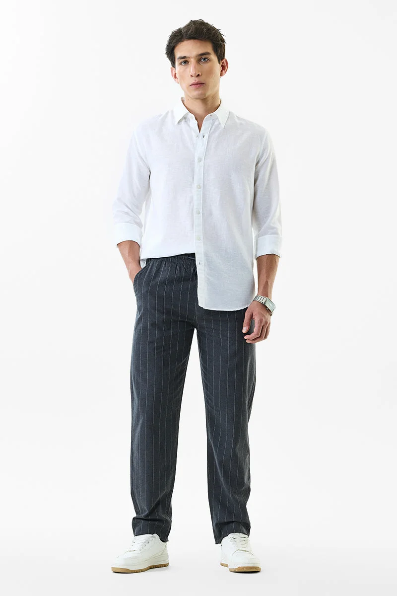 SNITCH 100% Cotton Stripes Regular Fit Trousers
